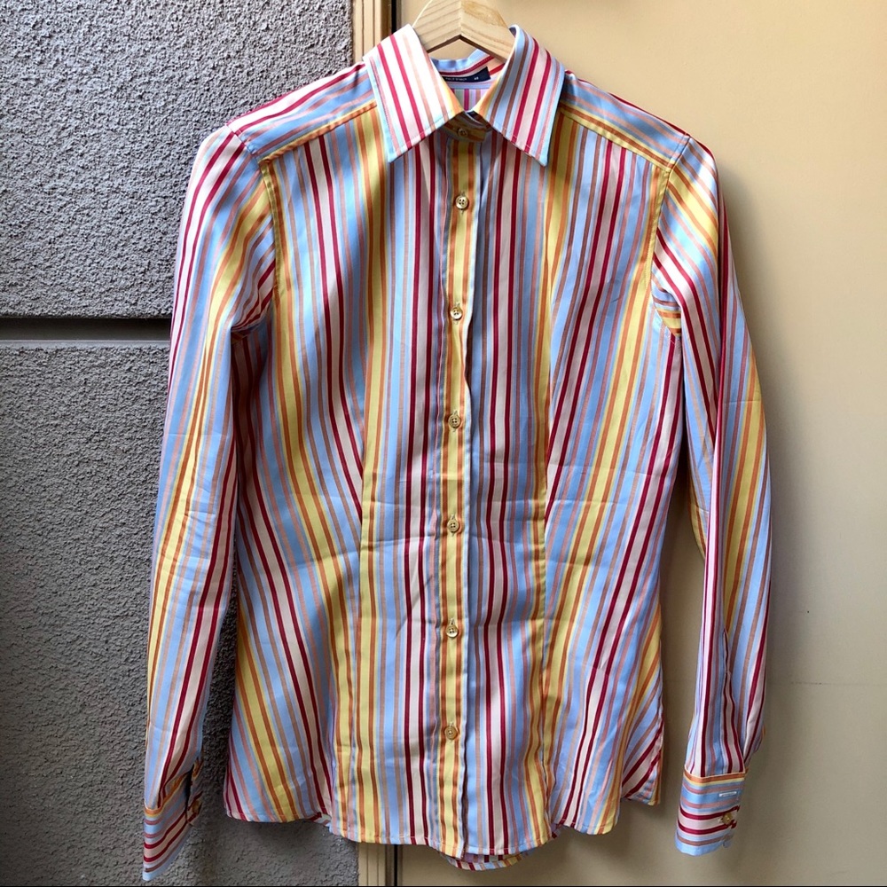 Etro multi color striped shirt
